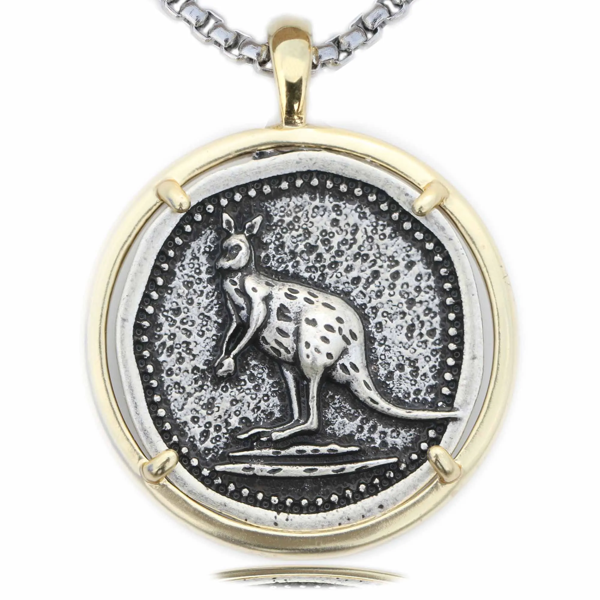 Kangaroo Tkuamigo киви ожерелье мужские модные аксессуары крошечные антикварные серебряные металлические Новая Зеландия Дикая жизнь Птица Ювелирные изделия - Окраска металла: Kangaroo