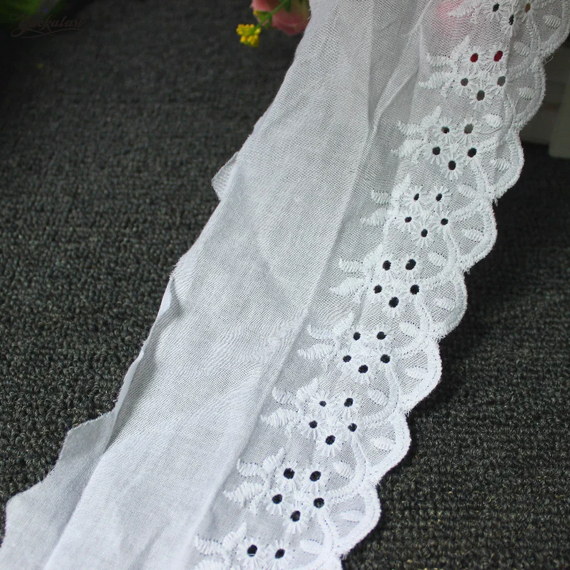 YACKALASI 100% хлопок кружевная отделка люверсы вышитая лента швейцарская хлопковая