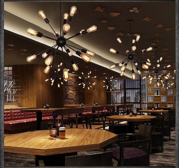 Винтажный подвесной светильник E27 в стиле индастриал лампа лофт с питанием от