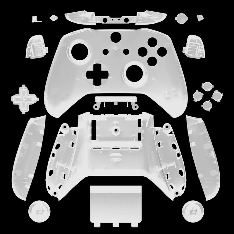 Бесцветный Для microsoft Xbox One Тонкий чехол s на заказ многоцветный сменный корпус Оболочка Чехол полный набор для беспроводных Xbox One S контроллеров - Цвет: Бесцветный