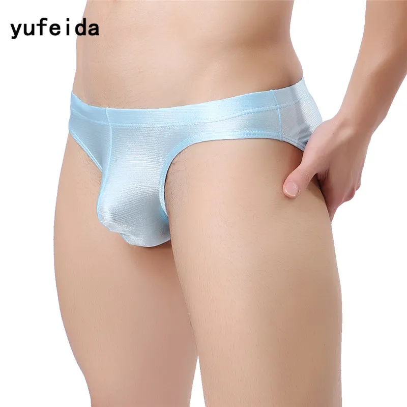Новое мужское нижнее белье сексуальные мужские трусы для геев шелковые дышащие