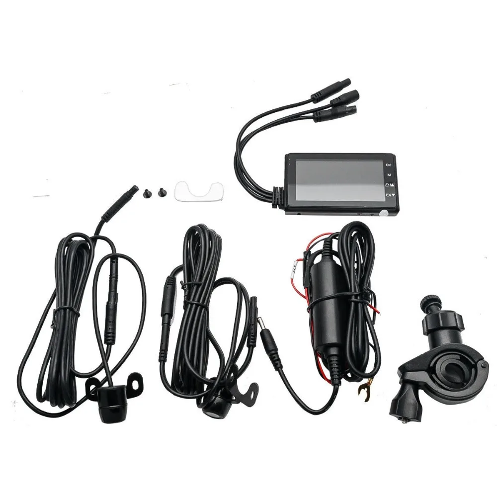 3 &quotLCD двойная камера для мотоцикла DVR видеорегистратор Full HD 1080P / 720P Передняя и