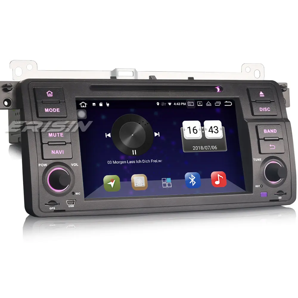 Erisin ES7346B 2 din Android 8 0 Восьмиядерный 4 Гб ОЗУ DVD GPS DAB для BMW E46 радио BT|Автомагнитолы| |
