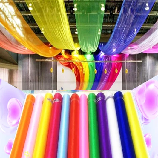 

48cm W wedding / stair rail of stair case /roof / banquet /gift wrapping decorattion organza roll fabric