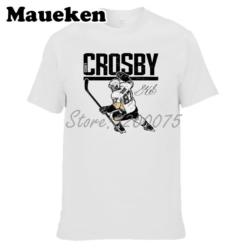 Модная футболка наивысшего качества Sid 87 Sidney Crosby футболки с коротким рукавом 100%