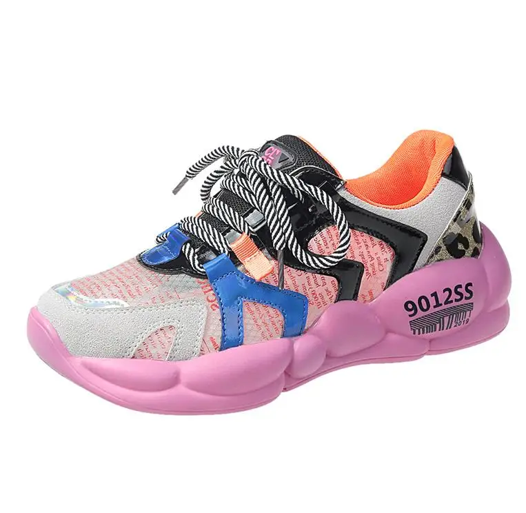 hot pink 4 Новые леопардовые разноцветные плюшевые модные высококачественные женские кроссовки, зимние женские эспадрильи на танкетке - Цвет: hot pink 4
