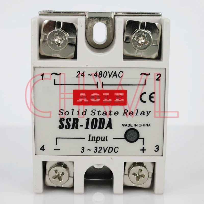 Новейший 1 шт. твердотельный релейный модуль SSR 10DA 10А/250В 3 32VDC вход 24 380VAC Выход