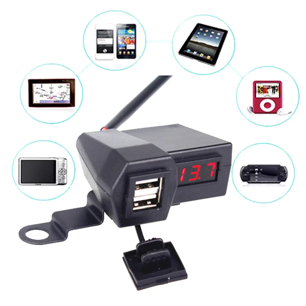 4 в 1 мотоциклетное зарядное устройство с двумя USB-портами | Автомобили и мотоциклы