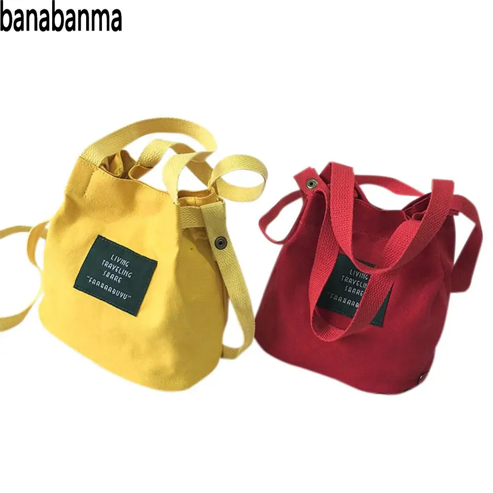 Banabanma Холщовая Сумка на одно плечо лаконичная модная школьная сумка портативный