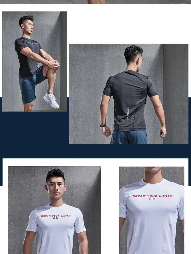 Li-Ning мужские тренировочные серии спортивные слойные футболки дышащие облегающие 86% полиэстер 14% спандекс подкладка Спортивная футболка ATSN077 MTS2813