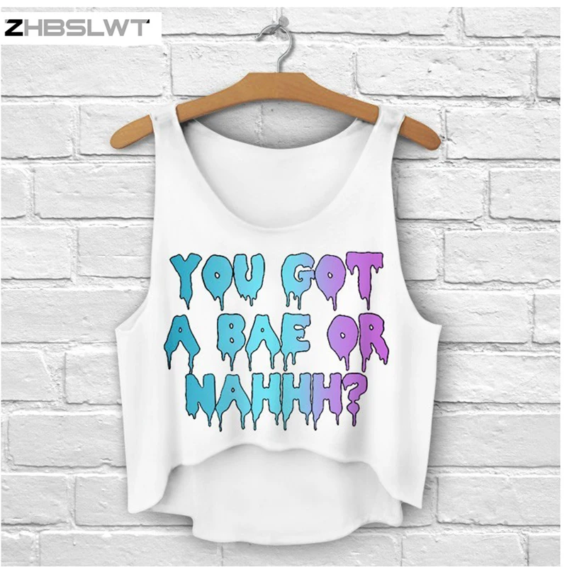 Женский жилет с 3D принтом ZHBSLWT летний Асимметричный короткий топ без рукавов |