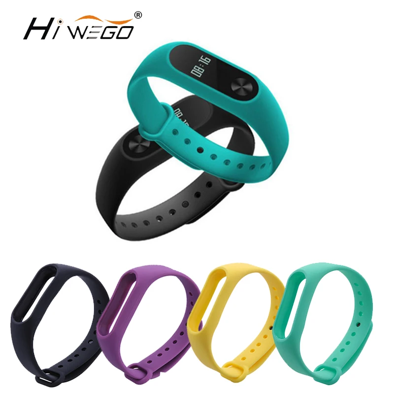 1 шт. силиконовый браслет ремешок для mi Band 2 цветной Ремешок Браслет замена Смарт
