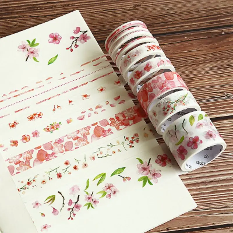 Японская декоративная лента washi для скрапбукинга тонкие стикеры в виде единорога