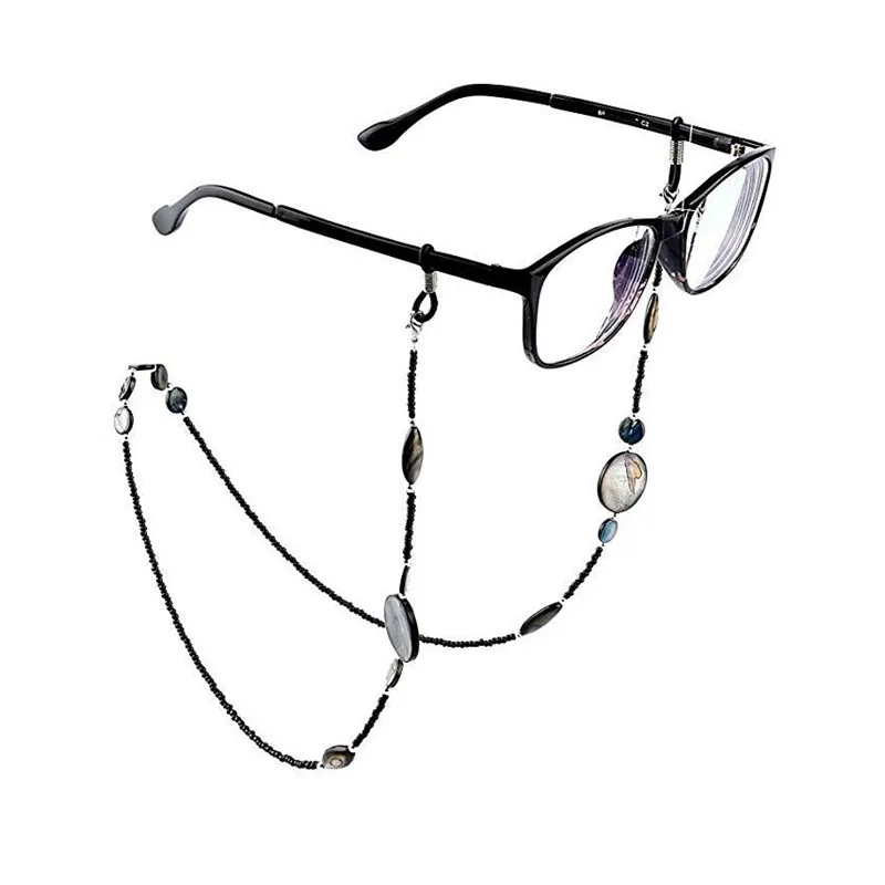 Цепочка для очков чтения женская Модный шнур с ракушками и бусинами