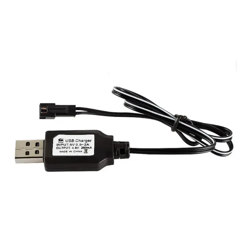1PC Charging Cable  USB Charger Ni-Cd Ni-MH Batteries Pack SM-2P Plug Adapter 4.8V/7.2V/3.7V/ 6V 250mA Output Toys Car Dropship images - 6
