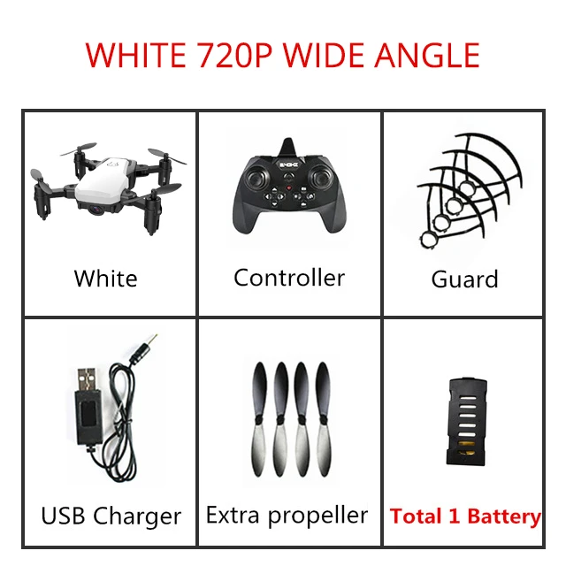 White 720 Wide Angle SG800 мини-Дрон с HD камерой режим удержания высоты RC Квадрокоптер RTF WiFi FPV микро складной Вертолет VS E58 S9 S9HW M69 T10 H36 - Цвет: White 720 Wide Angle