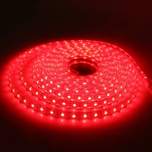 Red 1 м/2 м/3 м/5 м/6 м/8 м/10 м/15 м/20 м SMD 5050 AC220V Светодиодная лента гибкий светильник 60 Светодиодный s/M Водонепроницаемый светодиодный светильник светодиодный светильник с вилкой питания - Испускаемый цвет: Red