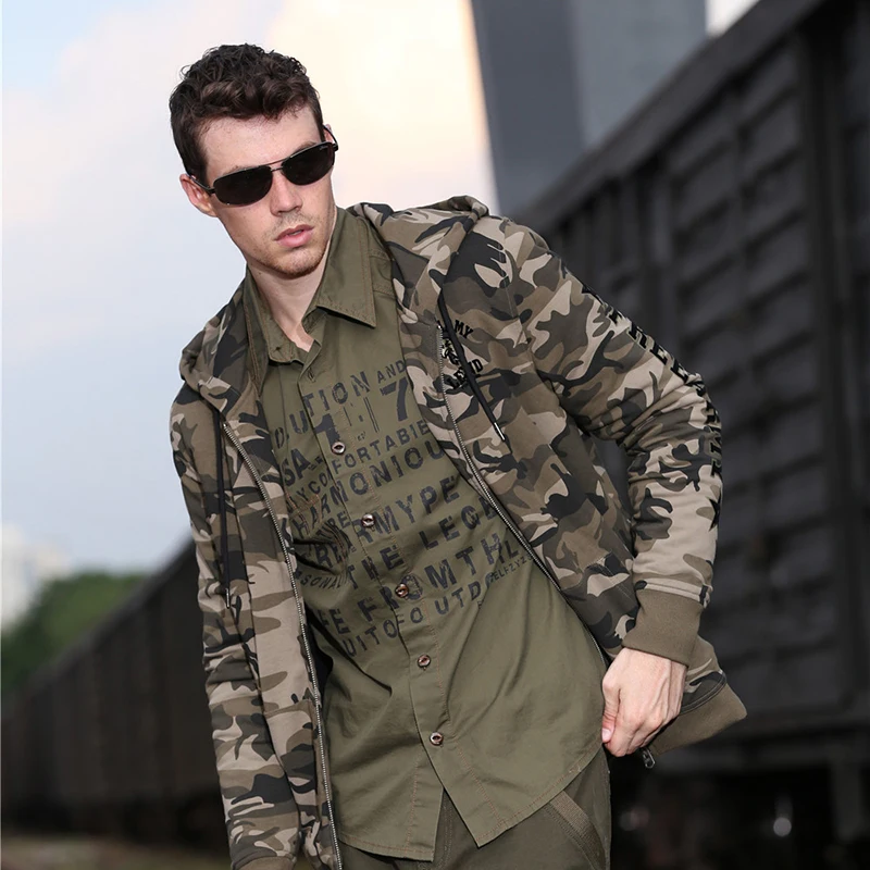 

Brand Winter Man Jacket Fleeced Hooded Camouflage Jackets Men Casual Jackets Coats Thick Velvet Military Jacket Male Ms-6073B