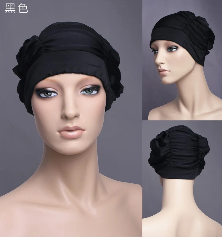 Ladies Womens Swimming Hat Swim Bathing Turban Elasticated woman Long Hair Large Comfortable Caps | Спорт и развлечения