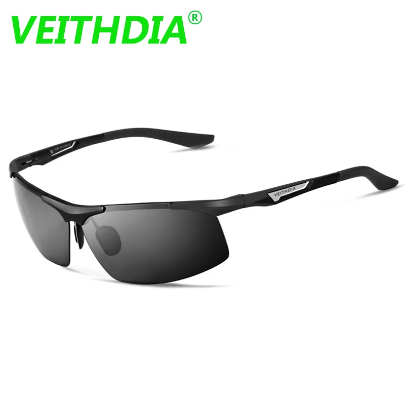 Бренд VEITHDIA оригинал алюминий Магниевый сплав мужские зеркальные очки с
