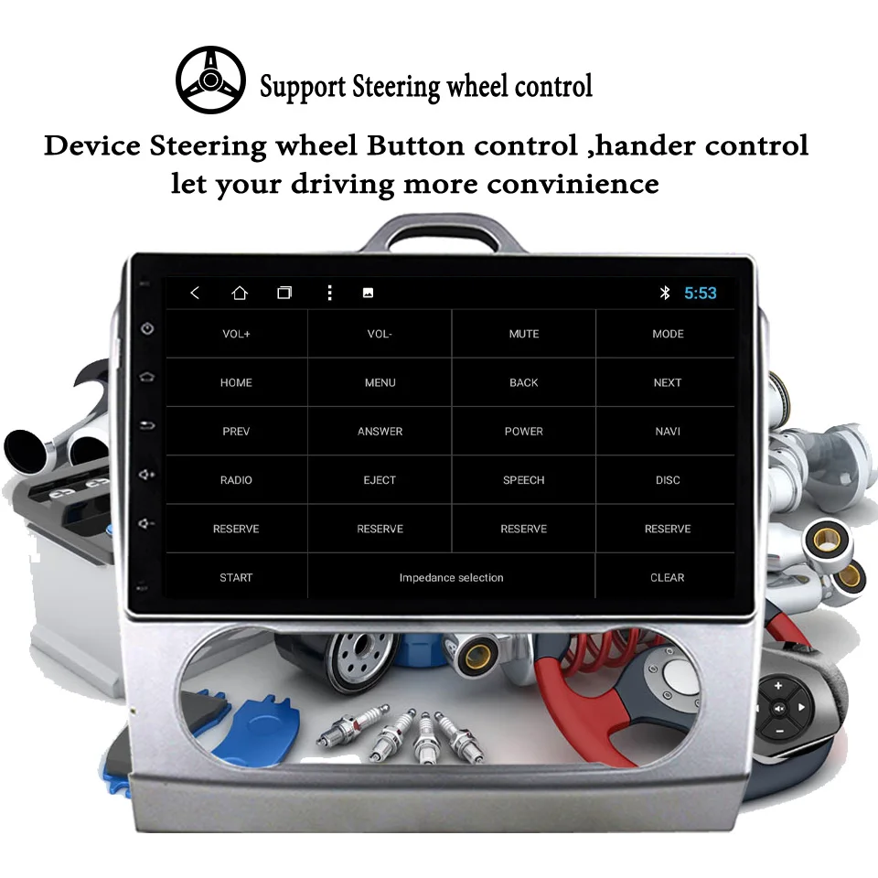 Автомагнитола 2DIN на Android 10 0 для Ford Focus 2 Exi MT 04 05 2006 2008 2009 2010 2011 GPS сенсорный экран 6 + 128