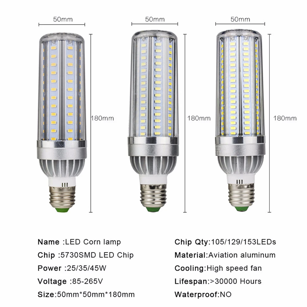 E26 E27 светодиодный Светодиодная лампа кукуруза SMD5730 теплый/холодный белый 220 В 25 Вт