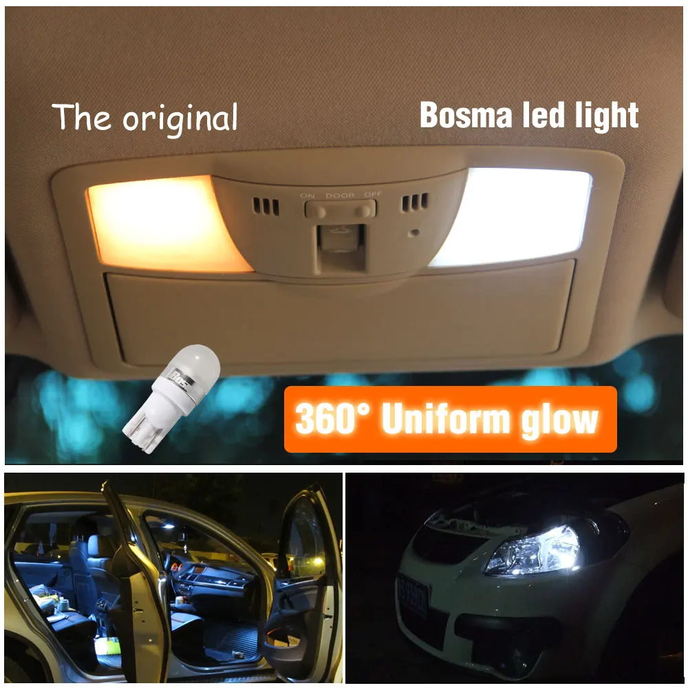BOSMAA 2 шт. T10 W5W 194 168 светодиодный автомобильный клиренс стояночный боковый
