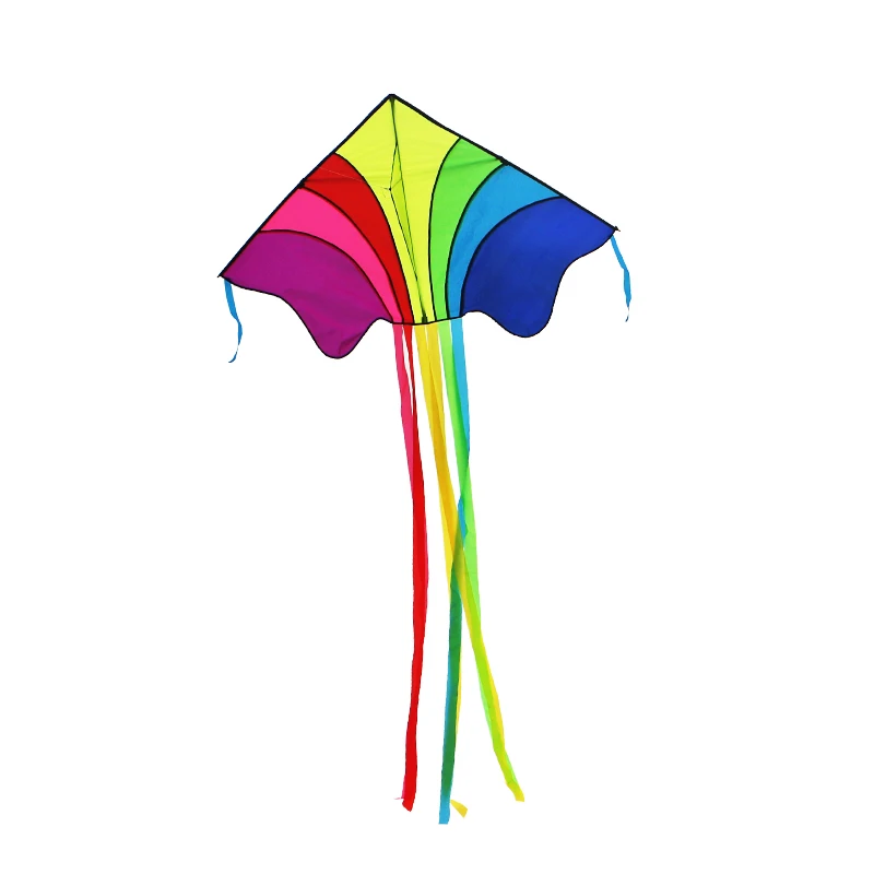 

free shipping flying rainbow kite nylon ripstop outdoor toys octopus kite string parachute kites reel bag weather vane weifang
