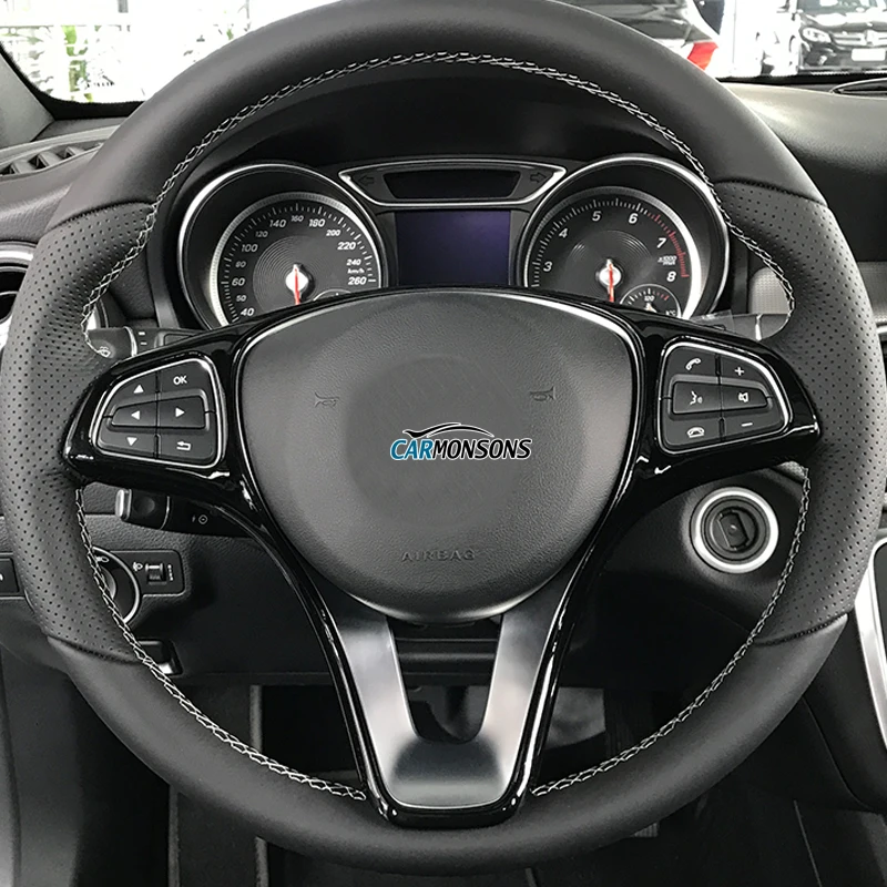 Стикеры на рулевое колесо для Mercedes Benz A B C E GLA GLC CLA GLE GLS Class Vito W176 W246 W205 W213 X156 C117 W639