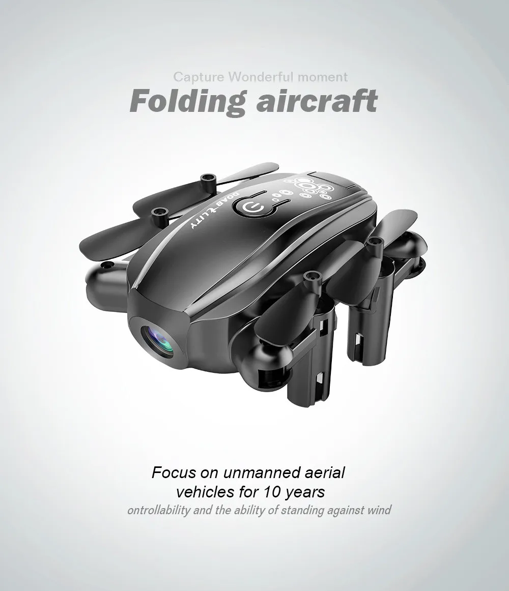 Складной Дрон D10WH 2 4 ГГц Wi Fi FPV w/ 720P/ 480P HD камера удержание высоты мини Квадрокоптер