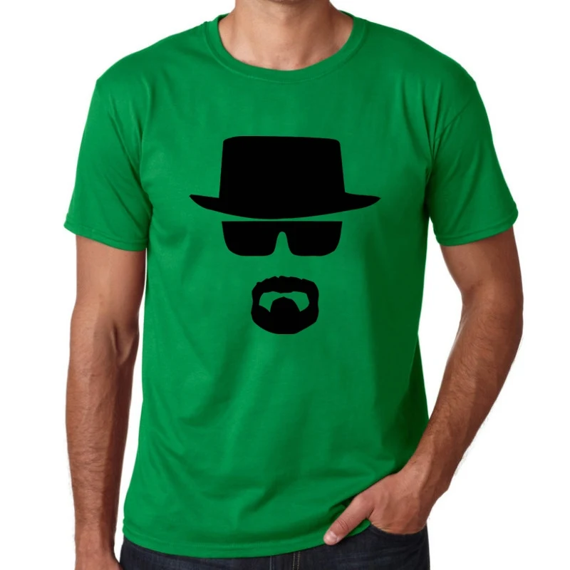Green BLWHSA Breaking Bad Heisenberg, забавная Мужская футболка, высокое качество, хлопок, Круглый ворот, короткий рукав, модные, с принтом, мужские футболки - Цвет: Green