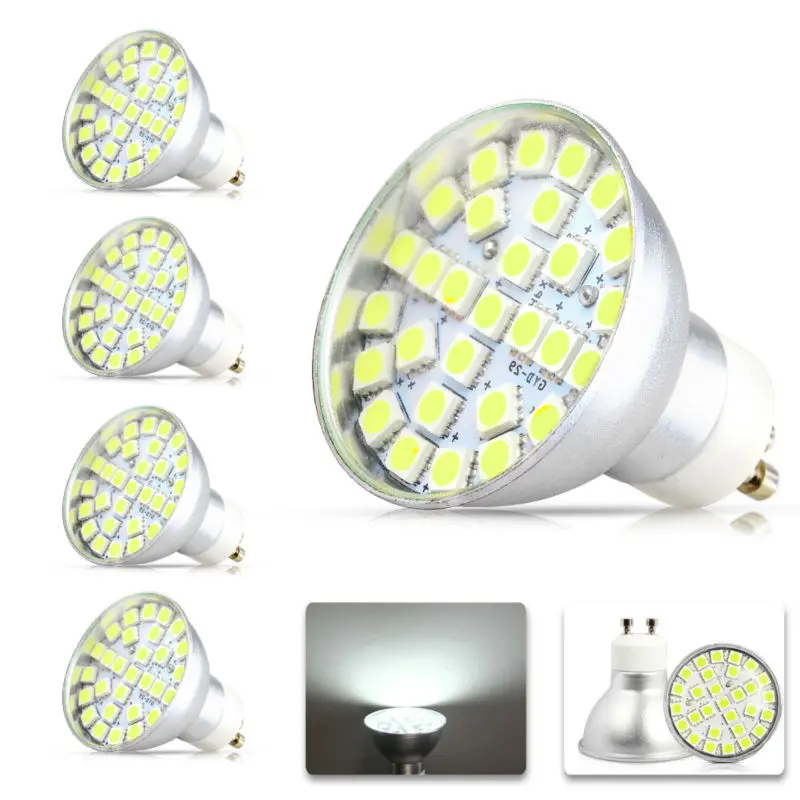 4x большая акция GU10 8 Вт 29 светодиодный 5050 SMD 640lm теплый белый энергосберегающий