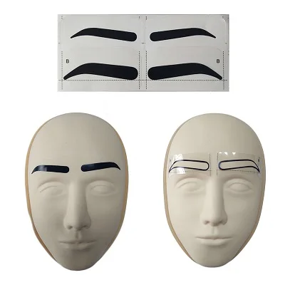 B eyebrow shapes 50 шт. аксессуары для микроволокна линейка для бровей наклейка для постоянного макияжа одноразовый трафарет для бровей инструменты для татуировок принадлежности - Цвет: B eyebrow shapes