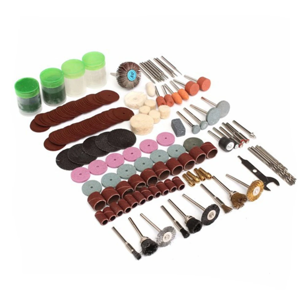 161 шт., Электрические шлифовальные аксессуары, наборы, мини-дрель, много роторных инструментов, набор, шлифовка, полировка, абразивный инструмент, наборы для Dremel
