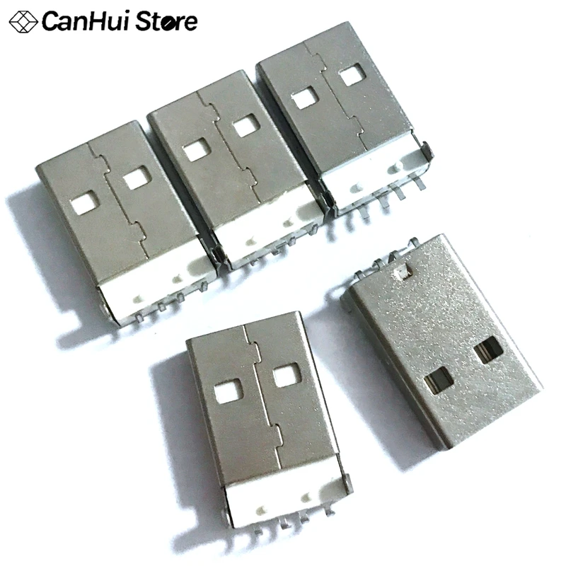 10/20/50 шт./лот USB 2 0 штекер A Тип PCB разъем под прямым углом 90 градусов DIP разъемы белый