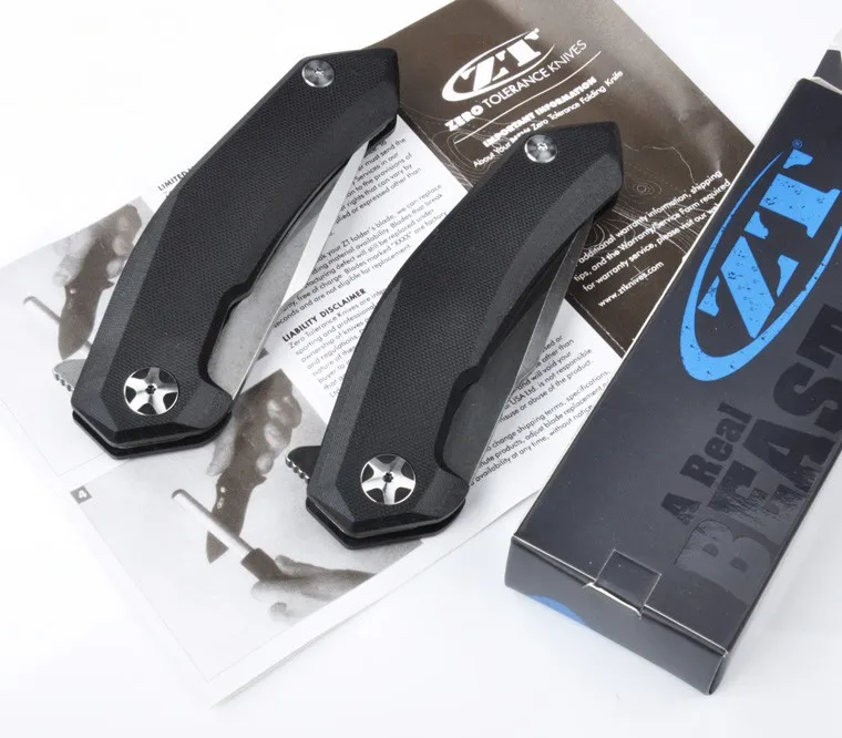 Складной нож ZT 0095 BW лезвие 5cr13mov Ручка G10 тактический с подшипником ножи для охоты