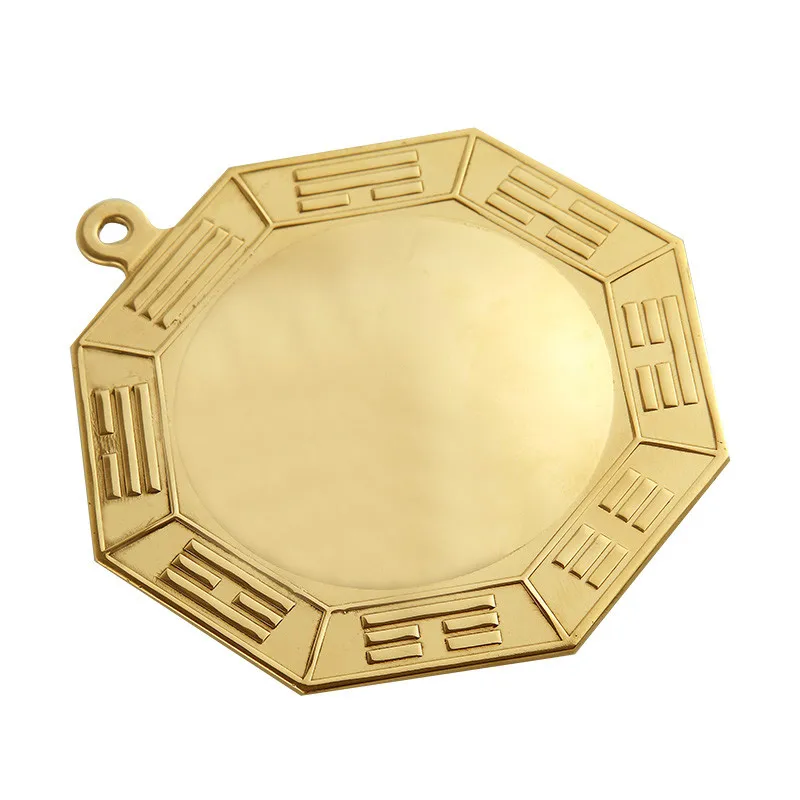 Медное зеркало 3 5 дюйма фэн шуй багуа выпуклое острый товары для украшения