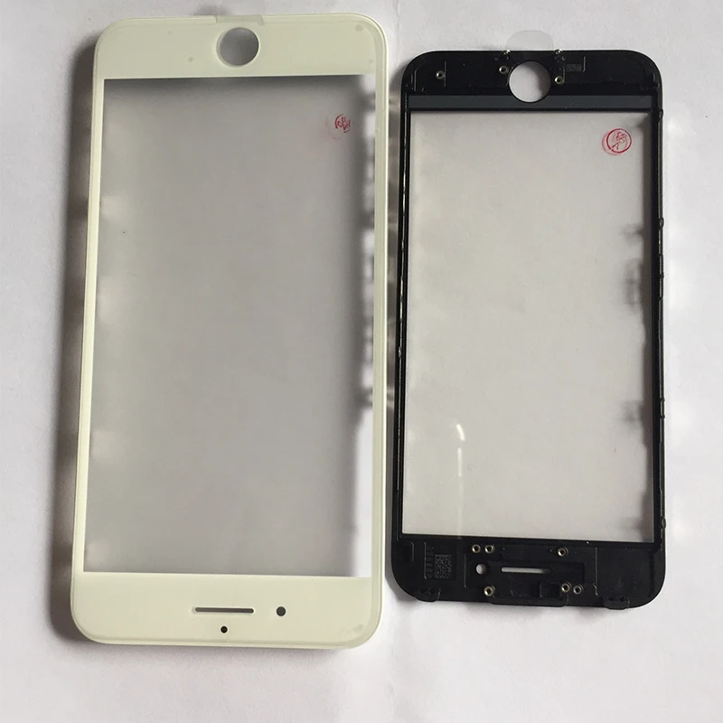 Внешнее стекло со средней рамкой + OCA вместе для iPhone 7 7G plus 8 передняя стеклянная