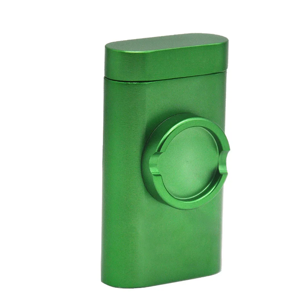 Зеленый Cosy Moment алюминиевый кейс для сигар с точильщиком Pinch Hitter& Grinder Combo Dugout трубный корпус с табачным футляром для хранения YJ501 - Цвет: Зеленый