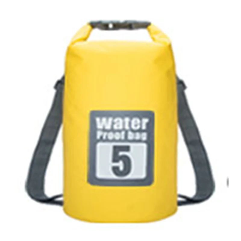 5L Yellow 5L/10L/15L/20L/30L водонепроницаемые сумки сухой мешок водостойкий рюкзак из пвх спортивная сумка рафтинг рюкзаки для плавания непроницаемая сухая сумка - Цвет: 5L Yellow