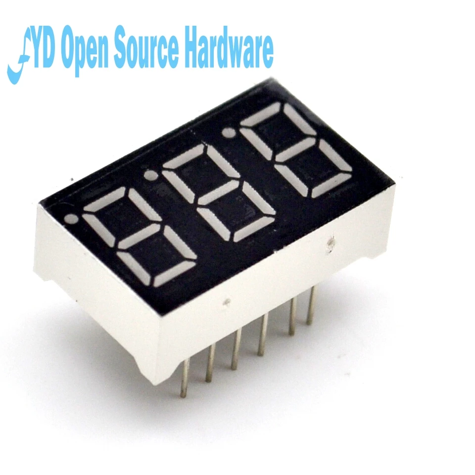 

20 pcs Digital Tube 7 Segment 3bit 3 bit Common Cathode 0.36" 0.36 inch Red LED Digit