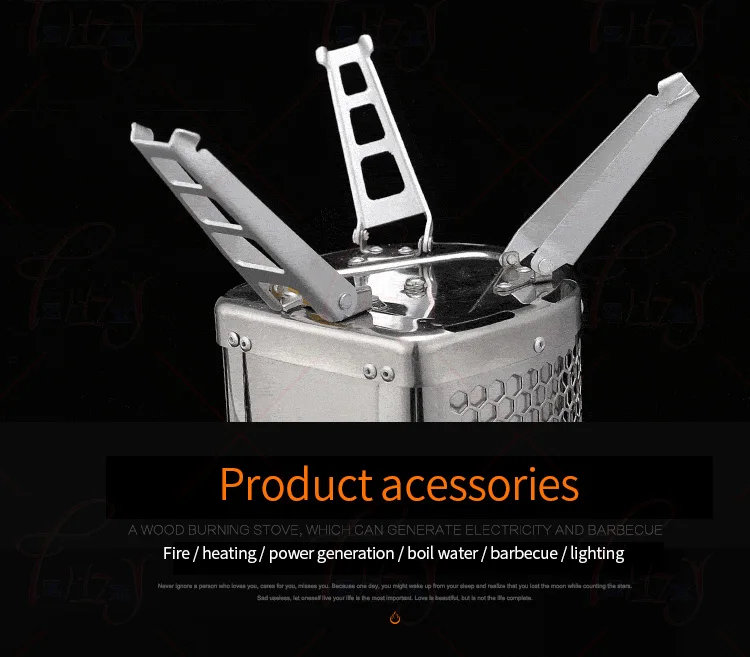 CampStove нержавеющая сталь плита устройство для дровяной печи Открытый походный рюкзак для пикника Кухня барбекю 1 шт