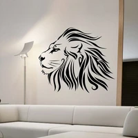 zooyoo lion wall sticker fashionable animals home decor removable living room wall decals bedroom decoration