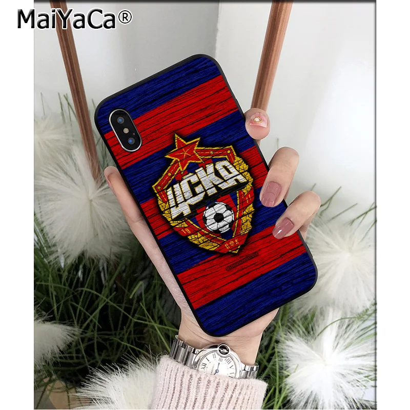 MaiYaCa PFC ЦСКА футбольная команда, высокое качество, чехол для телефона Apple iPhone 8 7 6 6S Plus X XS MAX 5 5S SE XR, мобильные телефоны