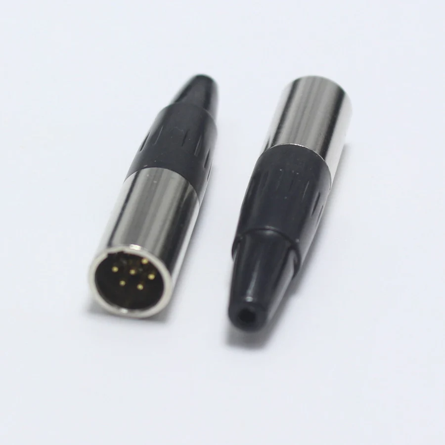 1 шт. мини XLR штекер с хвостом 6 Pin маленький P Аудио Микрофон Разъем сварной