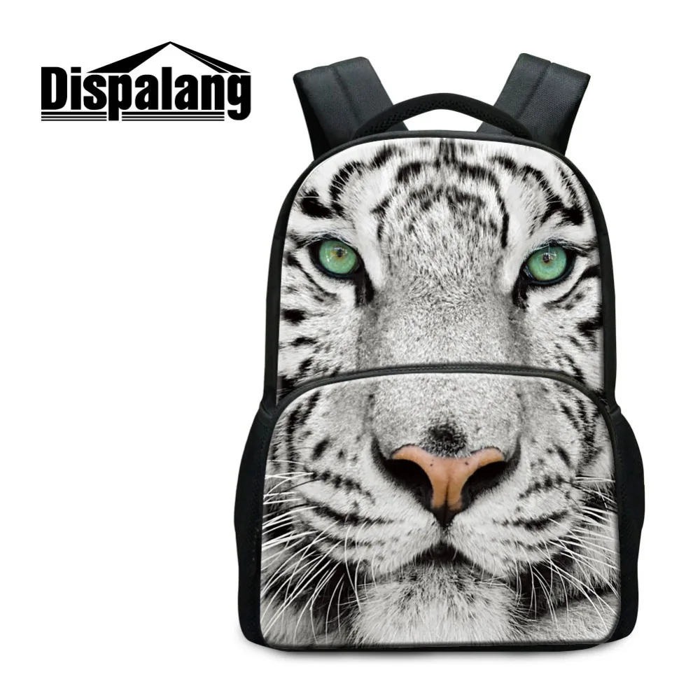 Dispalang белый фетровый рюкзак с головой тигра для мужчин школьные сумки принтом
