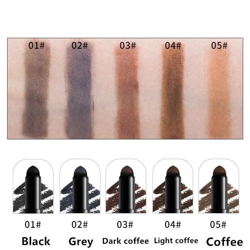 3 In 1 Eye Brows Set for Women Waterproof Automatic Eyebrow Pencil Brow + Powder Brush Pigment Black Brown Kit | Красота и здоровье