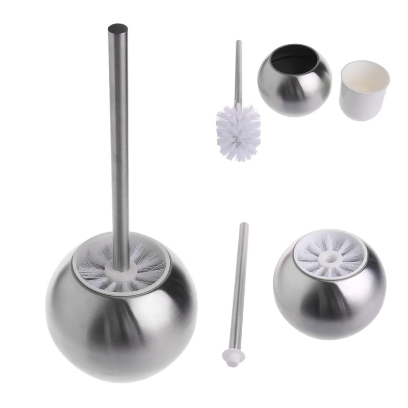 ZTHigh Quality New Stainless Steel Toilet Bowl Brush Bathroom Cleaning Tool Holder With Base JJ-SYQJS42- | Дом и сад