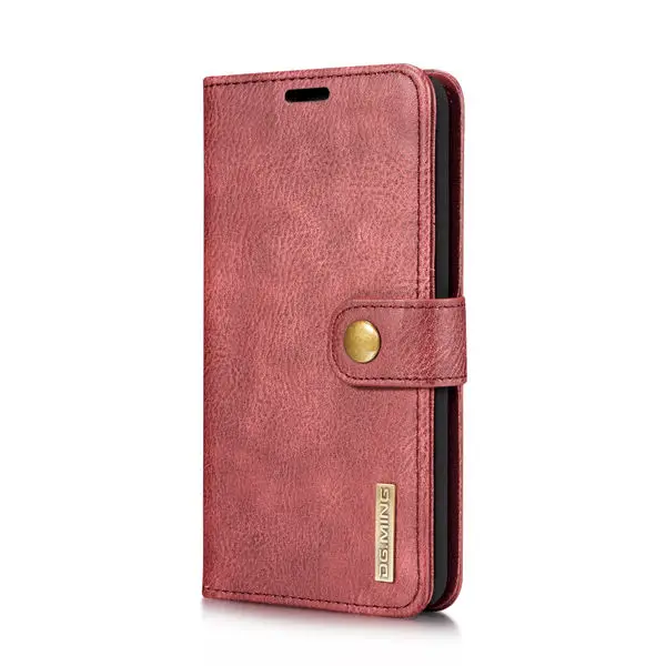 red Чехол из воловьей кожи в стиле ретро для LG V20 G6 V30 V30 Plus, съемный кожаный откидной Чехол-бумажник для LG G7 ThinQ, настоящий кошелек, сумки для телефонов - Цвет: red
