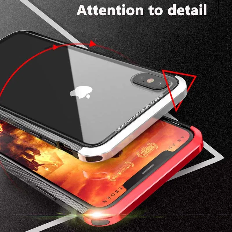 Роскошный металлический чехол для iPhone XR, чехол с алюминиевым бампером, пластиковая Нескользящая прозрачная стеклянная задняя крышка для iPhone XS MAX, чехол, ультратонкий